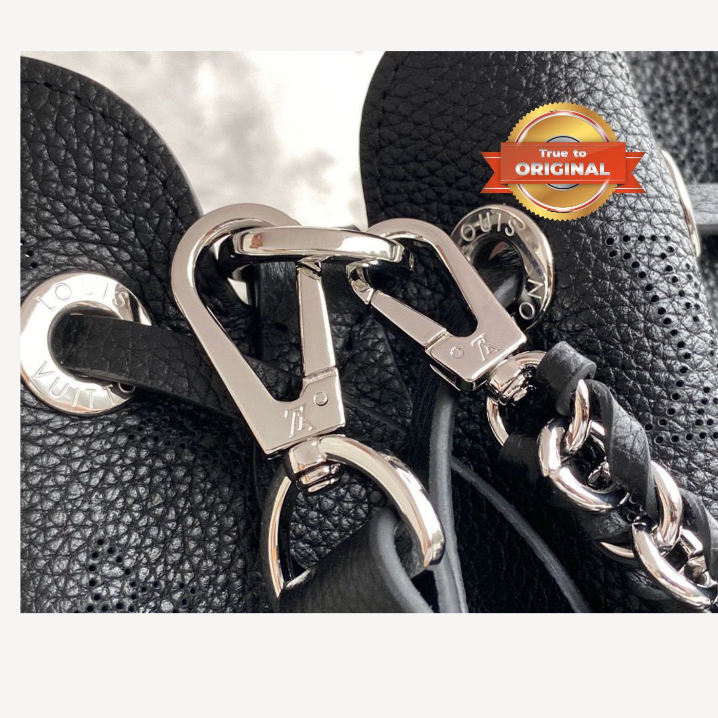 [True-to-ORIGINAL] Louis Vuitton Bella Tote Mahina Black For Women 12.6in/32cm